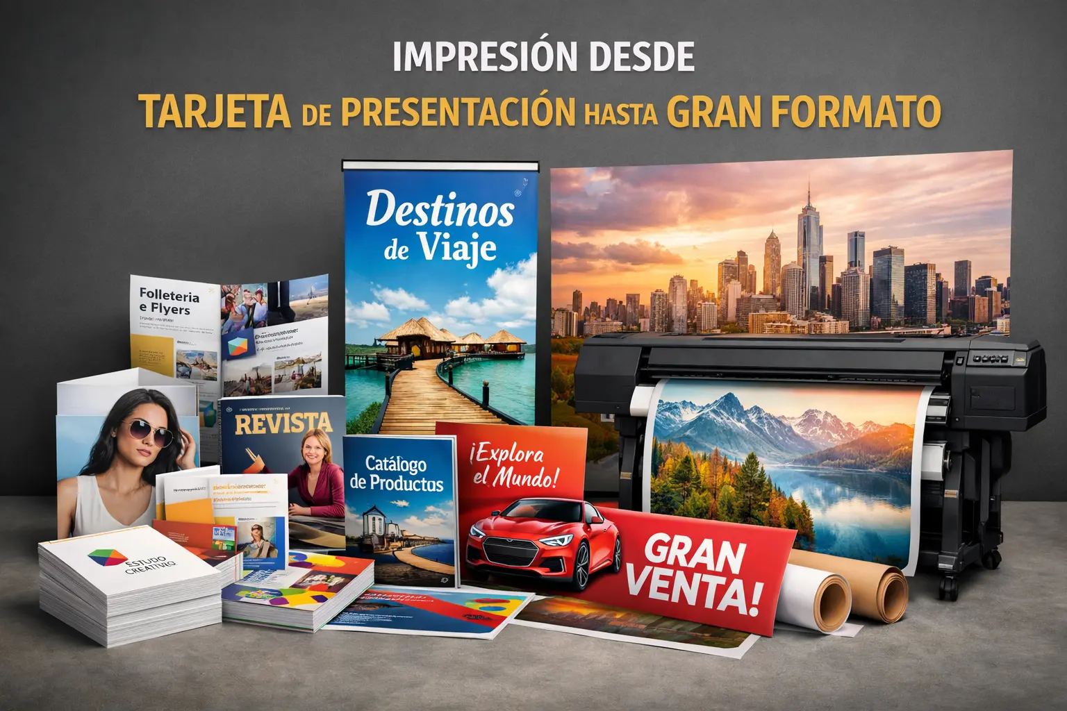 Impresión desde Tarjetas hasta Gran formato